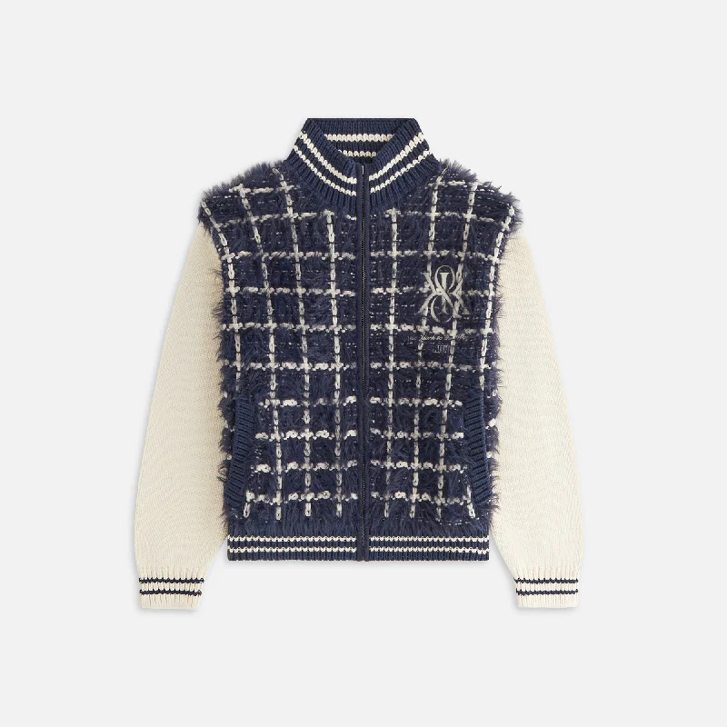 Price Buster Kith Women Wyler Mohair Full Zip Sweater - Nocturnal
