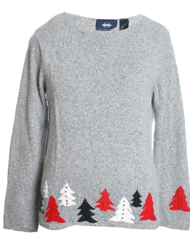 Grey Christmas Jumper - L