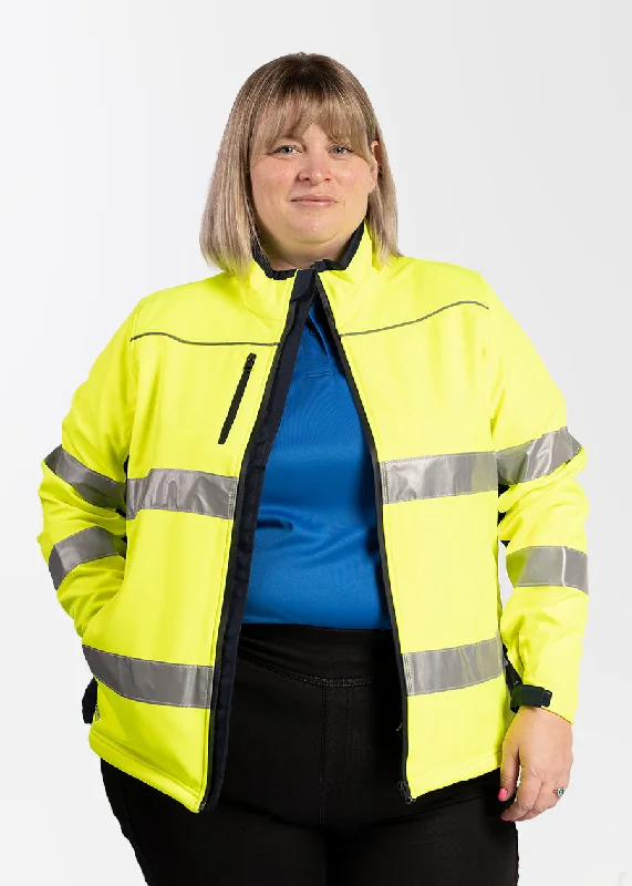 Major Savings Hi vis women's taped soft shell jacket