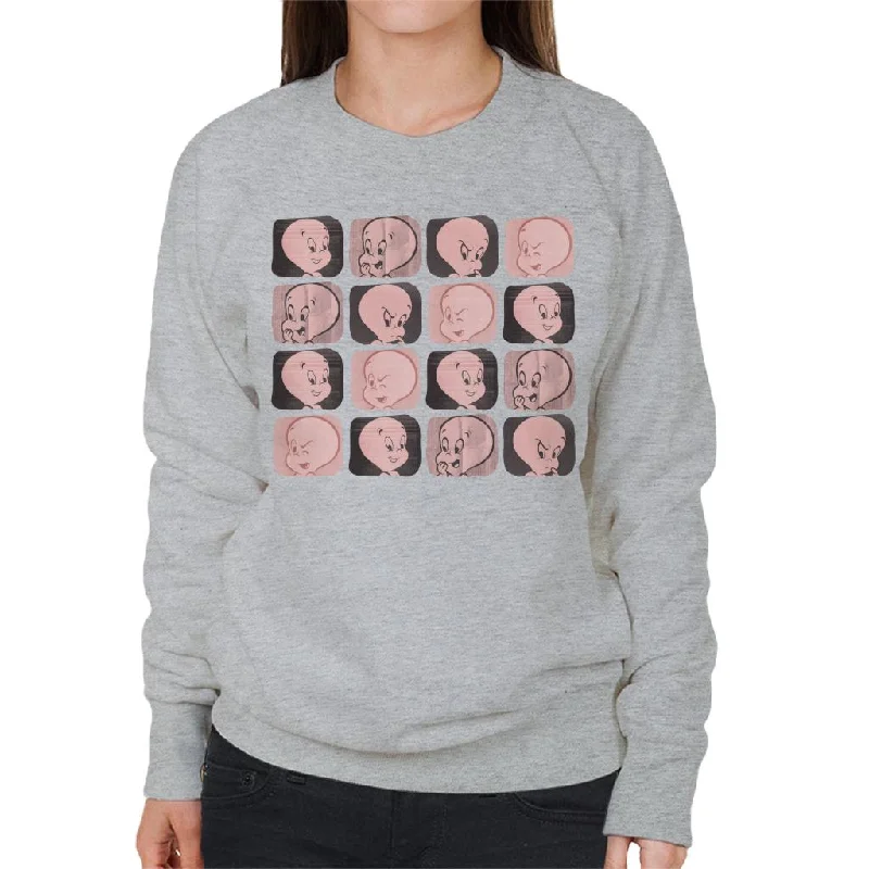 Savings Event sleek sports hoodieCasper The Friendly Ghost Facial Expressions Pattern Women's Sweatshirt