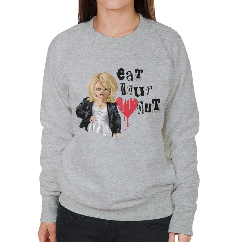 Midnight Sale urban workout sweatshirtChucky Tiffany Valentine Eat Your Heart Out Women's Sweatshirt Midnight Sale urban workout sweatshirtChucky Tiffany Valentine Eat Your Heart Out Women's Sweatshirt