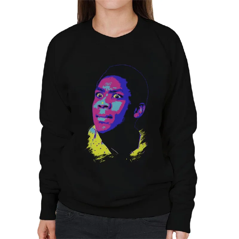 luxe gym hoodieTV Times Lenny Henry 1976 Pop Art Stylised Women's Sweatshirt