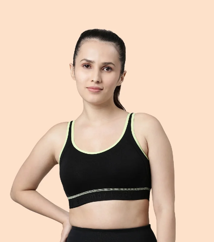 Fantastic Deals Enamor Agion SB28 Antimicrobial Side Shaper Active Sports Bra for Women - Non Padded, Wirefree and High Coverage - Black Fantastic Deals Enamor Agion SB28 Antimicrobial Side Shaper Active Sports Bra for Women - Non Padded, Wirefree and High Coverage - Black