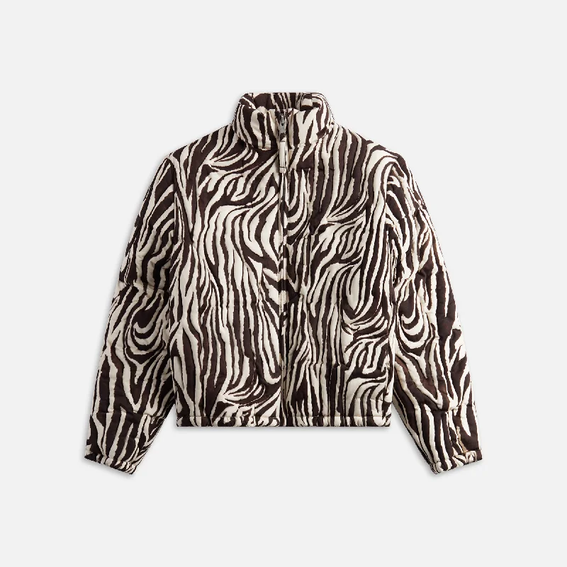 Time-Limited Offer ERL Unisex Zebra Quilted Puffer - Zebra