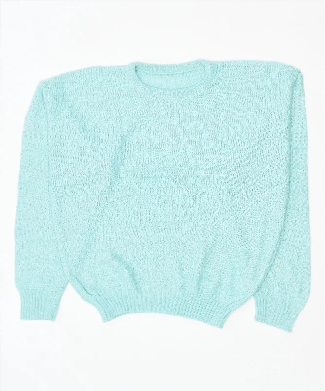 urban street hoodieVINTAGE Womens Crew Neck Jumper Sweater UK 18 2XL Turquoise