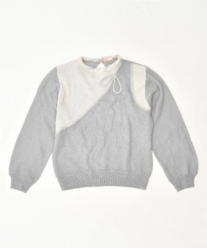 Huge Discounts high-fashion hoodieVINTAGE Womens Crew Neck Jumper Sweater UK 18 XL Grey Colourblock Huge Discounts high-fashion hoodieVINTAGE Womens Crew Neck Jumper Sweater UK 18 XL Grey Colourblock