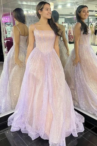 Fantastic Deals vintage dressShiny Spaghetti Straps A-Line Sparkle Prom Dress,DP959