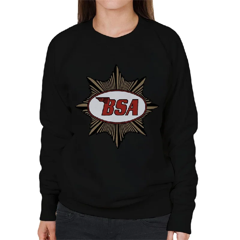 Markdowns fashionable fitness sweatshirtBSA Red Logo Gold Badge Women's Sweatshirt
