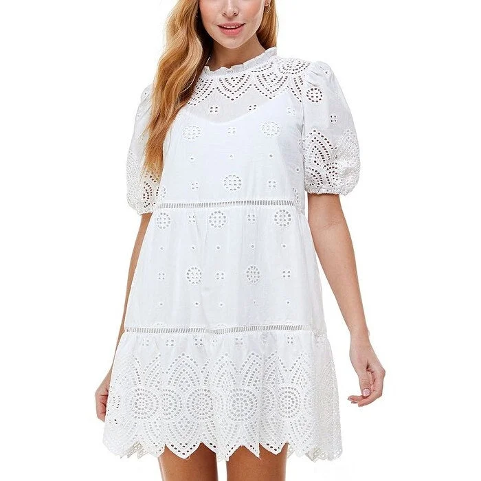 Overstock Sale Bcx Women's Belted Striped Sleeveless V Neck Midi Hi Lo Dress White Size Medium