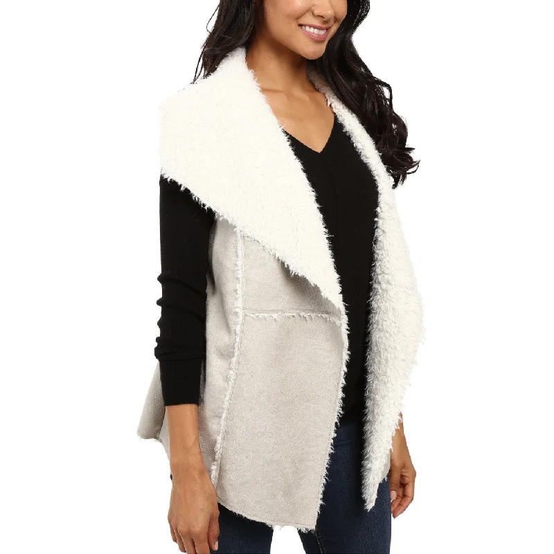 Dylan by True Grit Women's Cozy Soft Shaggy Faux Suede Fur Vest