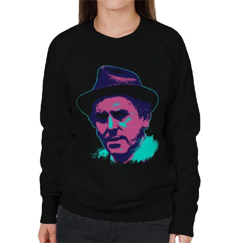 sleek gym hoodieTV Times Actor George Cole Minder 1982 Pop Art Stylised Women's Sweatshirt