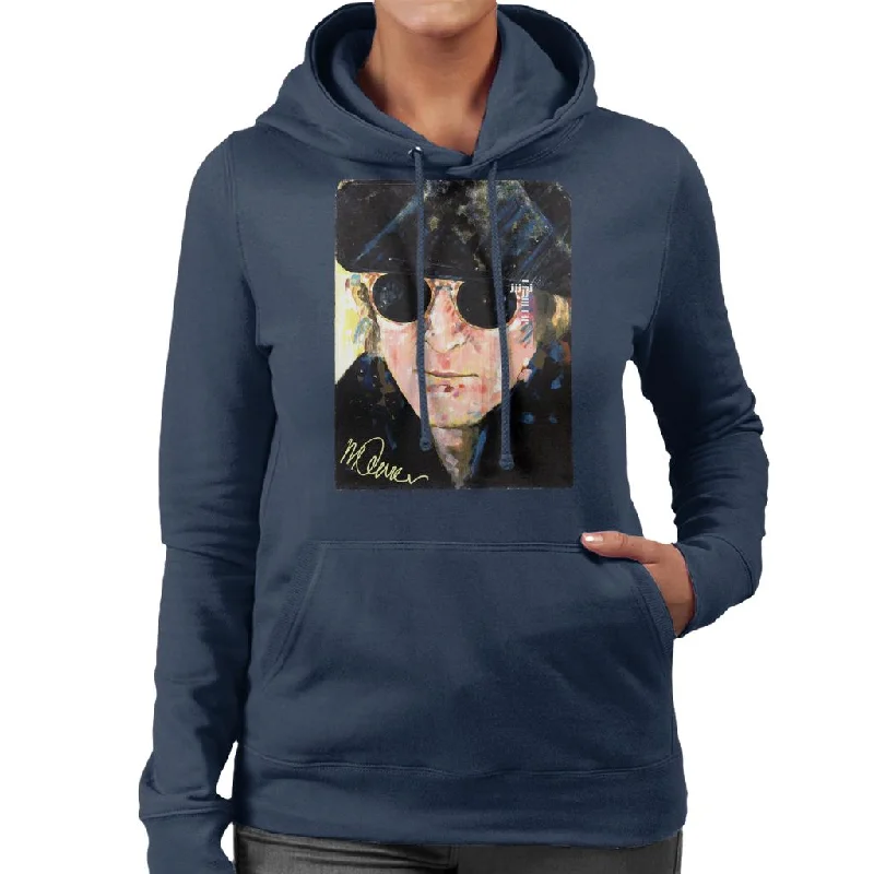 Bargain Blast chic active hoodieSidney Maurer Original Portrait Of John Lennon Hat And Sunglasses Women's Hooded Sweatshirt Bargain Blast chic active hoodieSidney Maurer Original Portrait Of John Lennon Hat And Sunglasses Women's Hooded Sweatshirt
