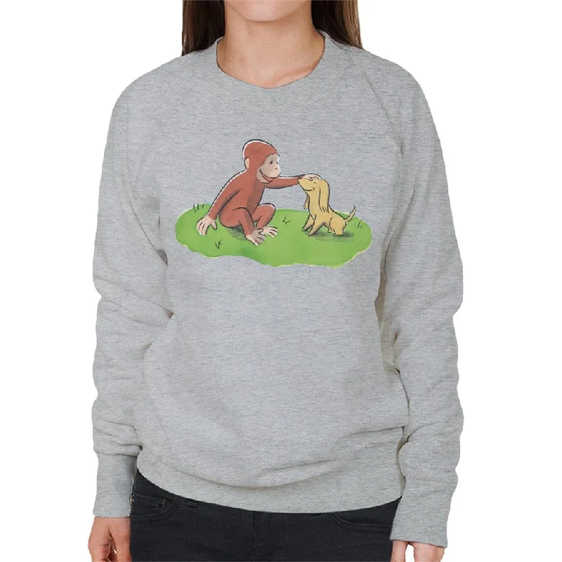 workout-ready hoodieCurious George Stroking Dog Women's Sweatshirt