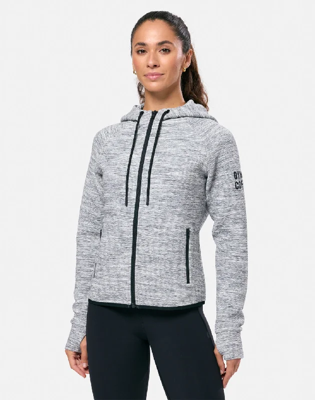 Savings Galore bold hoodie with logoGrey Fleck Zip Hoodie