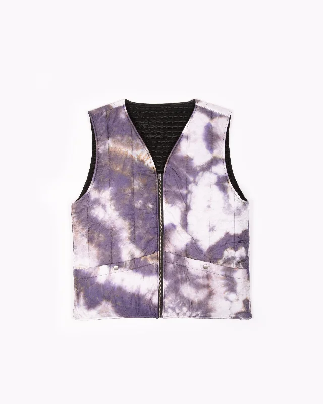 Weekend Flash Sale Reversible Insulated Vest - Black/Purple Ash Dyed