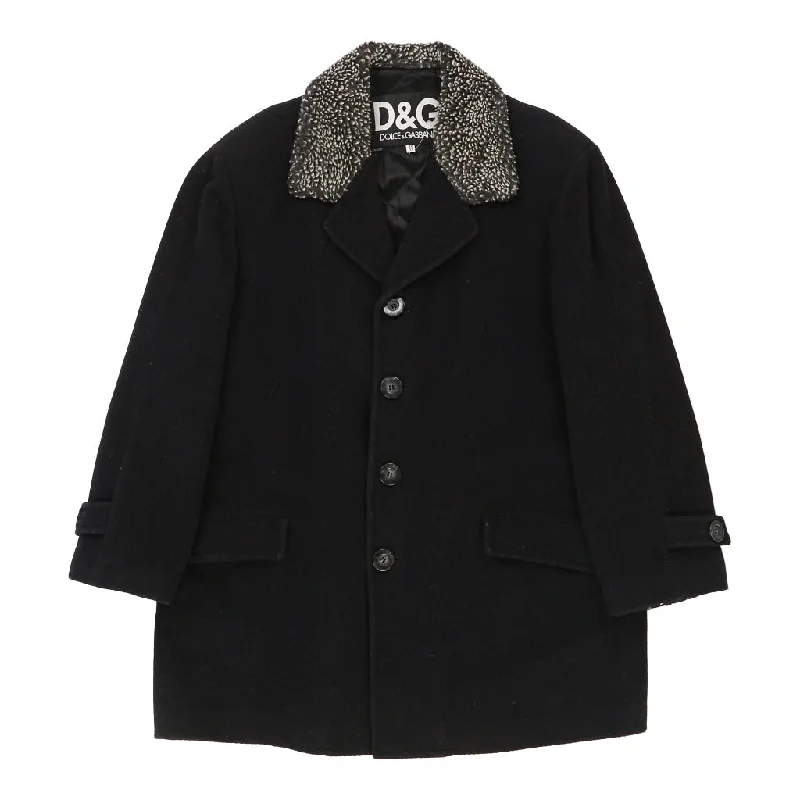 Don't Wait Dolce & Gabbana Trench Coat - XL Black Cashmere Blend