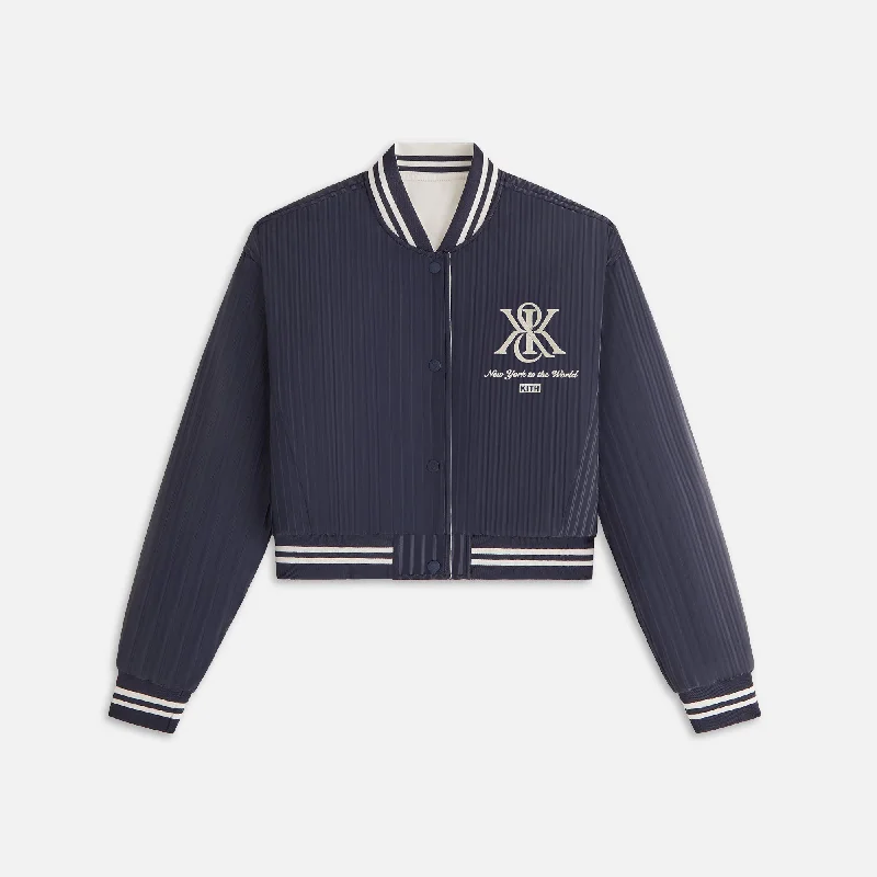 Stock Up and Save Kith Women Landry II Crest Bomber - Nocturnal