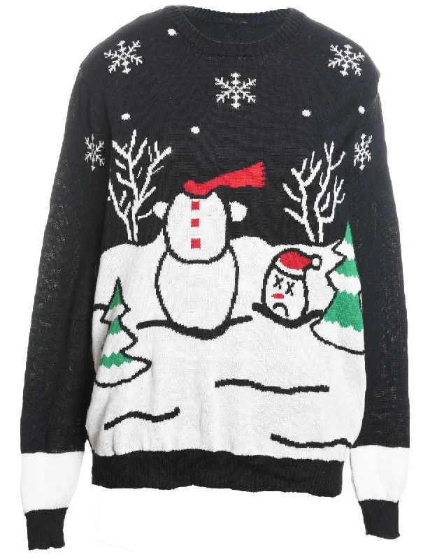 Fantastic Deals Snowman Christmas Jumper - XL
