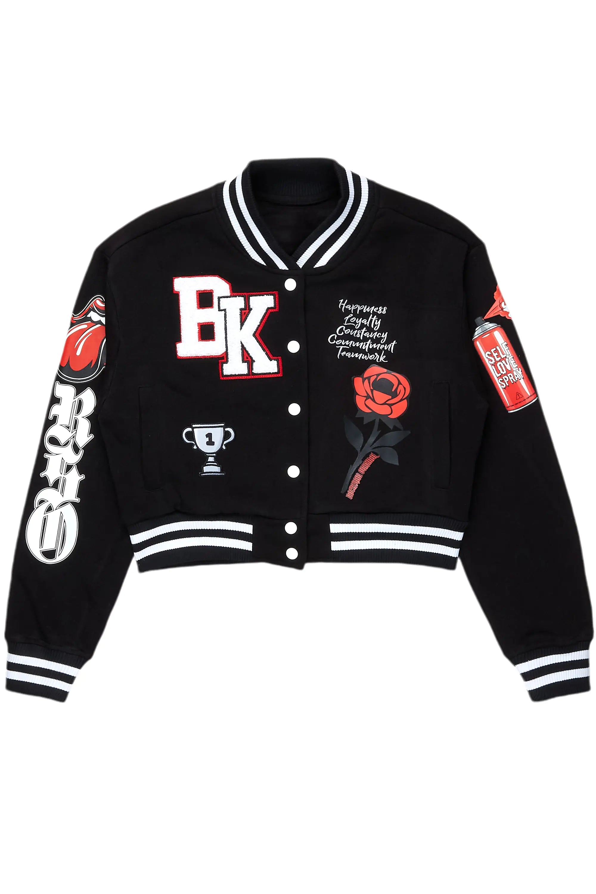 Weekend Special Eboni Black Varsity Jacket