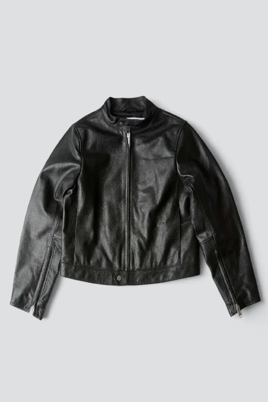 Closeout Black Velar Leather Jacket