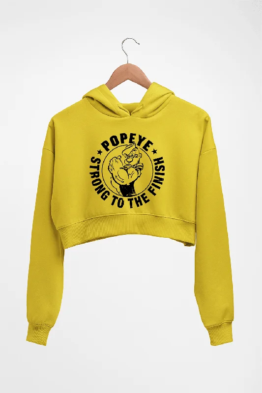 Super Sale chic workout hoodiePopeye Crop HOODIE FOR WOMEN