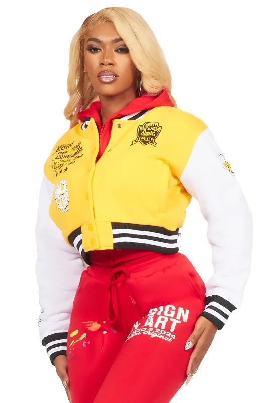 Price Buster Krizia Gold Varsity Jacket