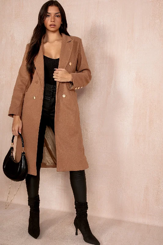 Price Drop Alert Ariel Camel Longline Belted Coat