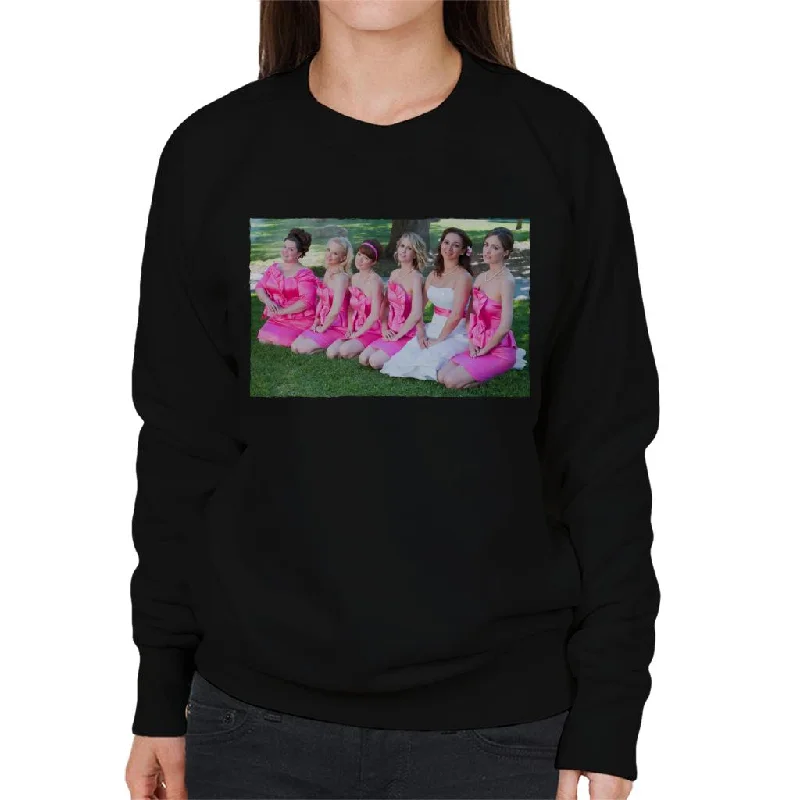 Early Bird Discount trendy fitness sweatshirtBridesmaids Bridal Party Photo Kneeling On Lawn Women's Sweatshirt Early Bird Discount trendy fitness sweatshirtBridesmaids Bridal Party Photo Kneeling On Lawn Women's Sweatshirt