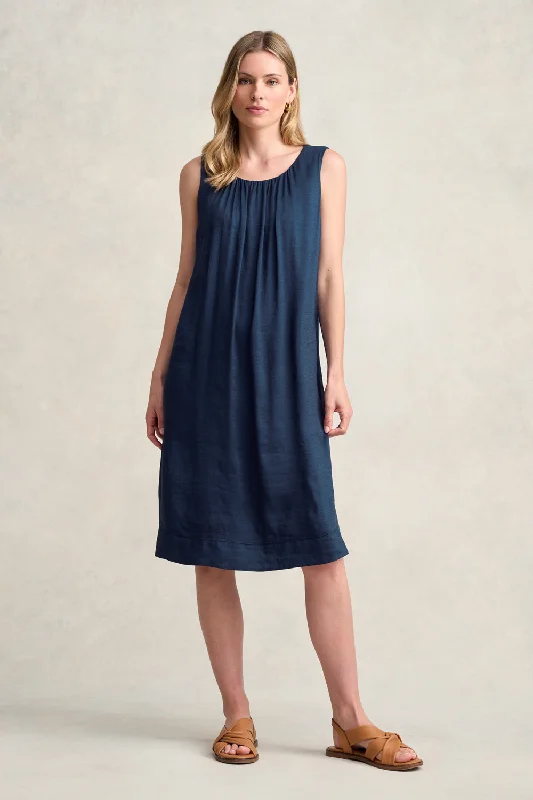 off-the-shoulder dressLinen Silk Midi Dress