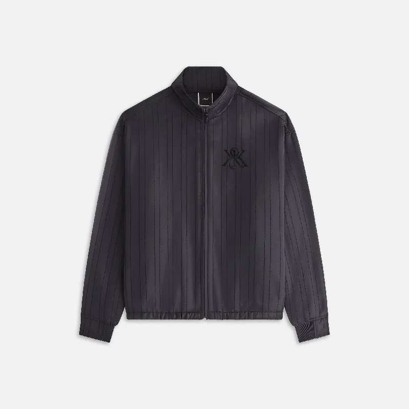 Referral Discount Kith Women Wrenley Satin Crest Track Jacket - Black