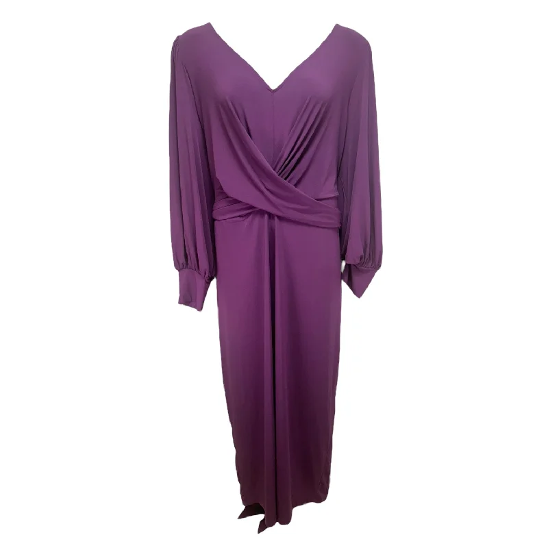 Referral Discount Dress Casual Maxi By Eloquii In Purple, Size: 28