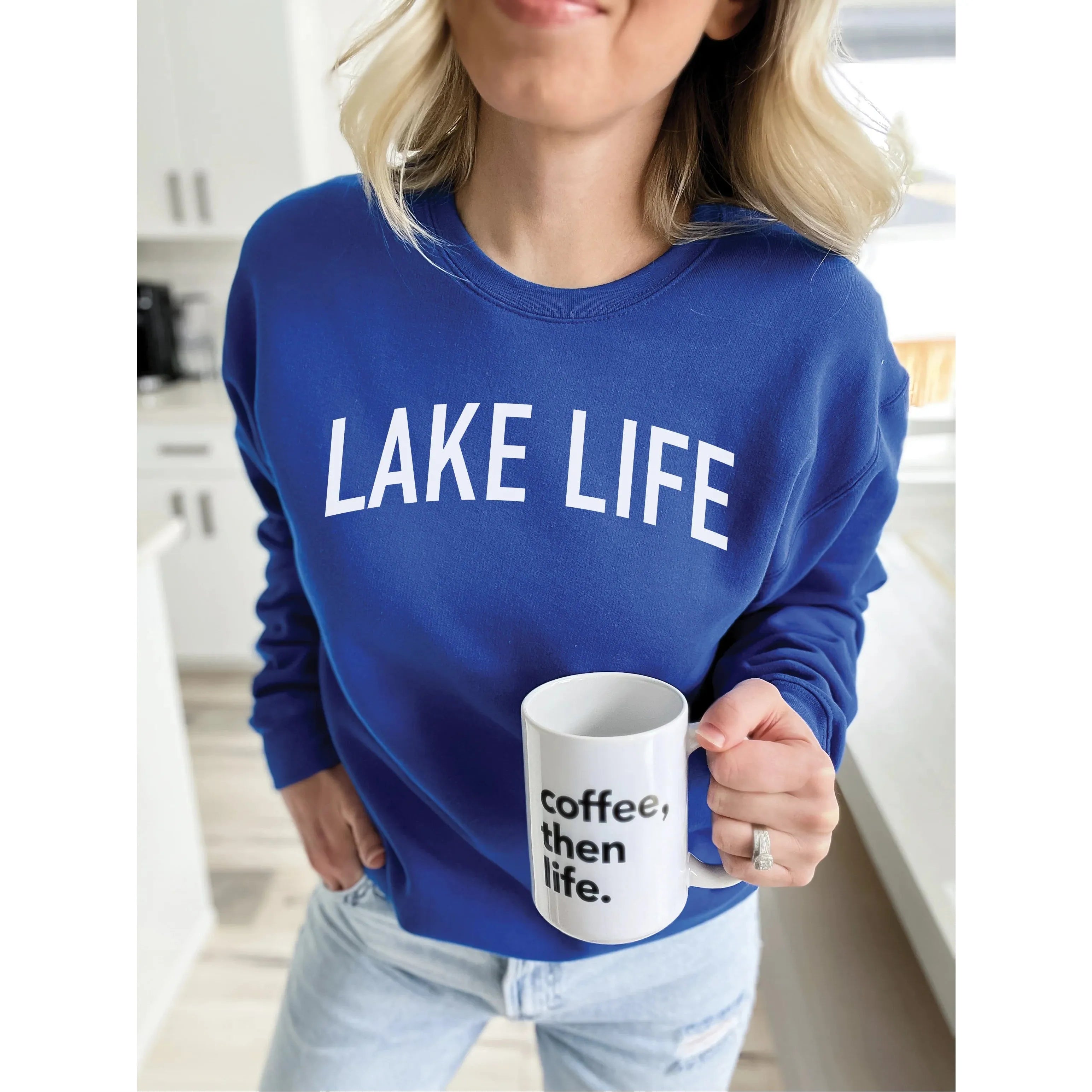 performance workout sweatshirtLake Life Cozy Crew