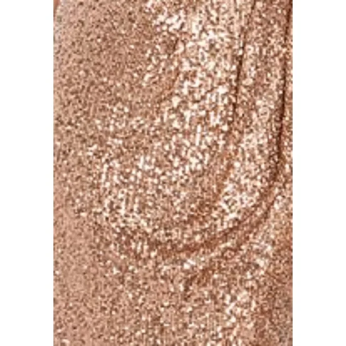 Deal Mania Calvin Klein Women's Draped Sequined Gown Yellow Size 6
