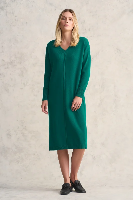 one-shoulder dressMerino V Neck Knit Dress