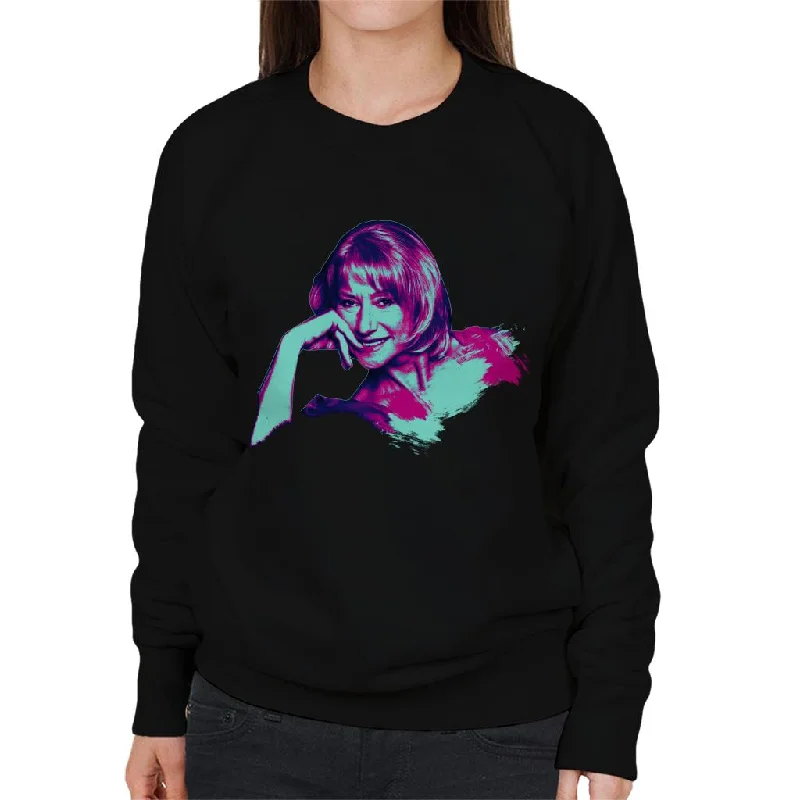 bold workout sweatshirtTV Times Helen Mirren Pop Art Stylised Women's Sweatshirt