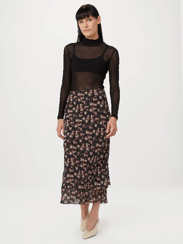 sophisticated dressThe Layered Maxi Skirt in Black