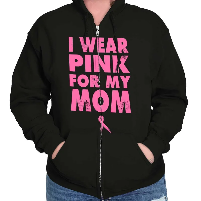 Friends and Family Sale retro hoodieI Wear Pink For My Mom Zip Hoodie