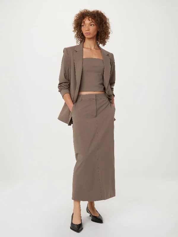 form-fitting dressThe Maxi Pencil Skirt in Dark Taupe