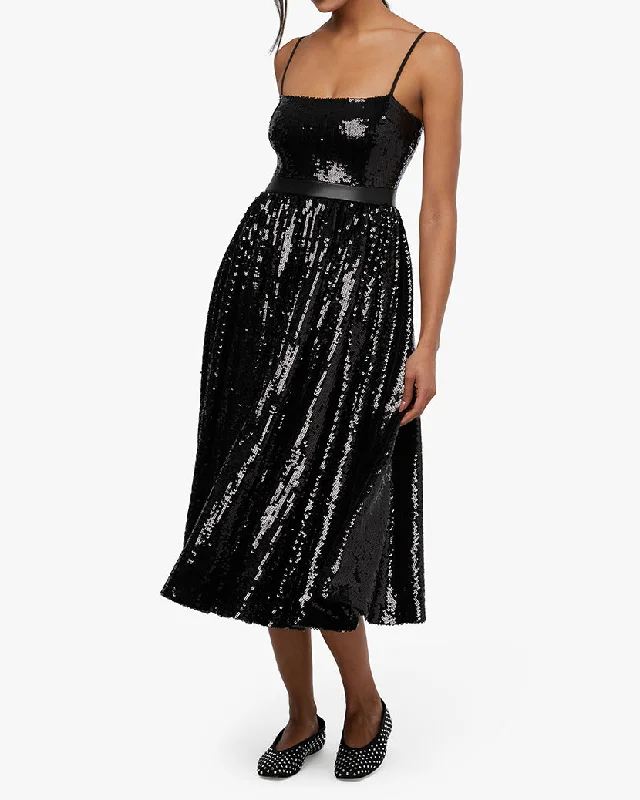 v-neck dressSequin Midi Dress