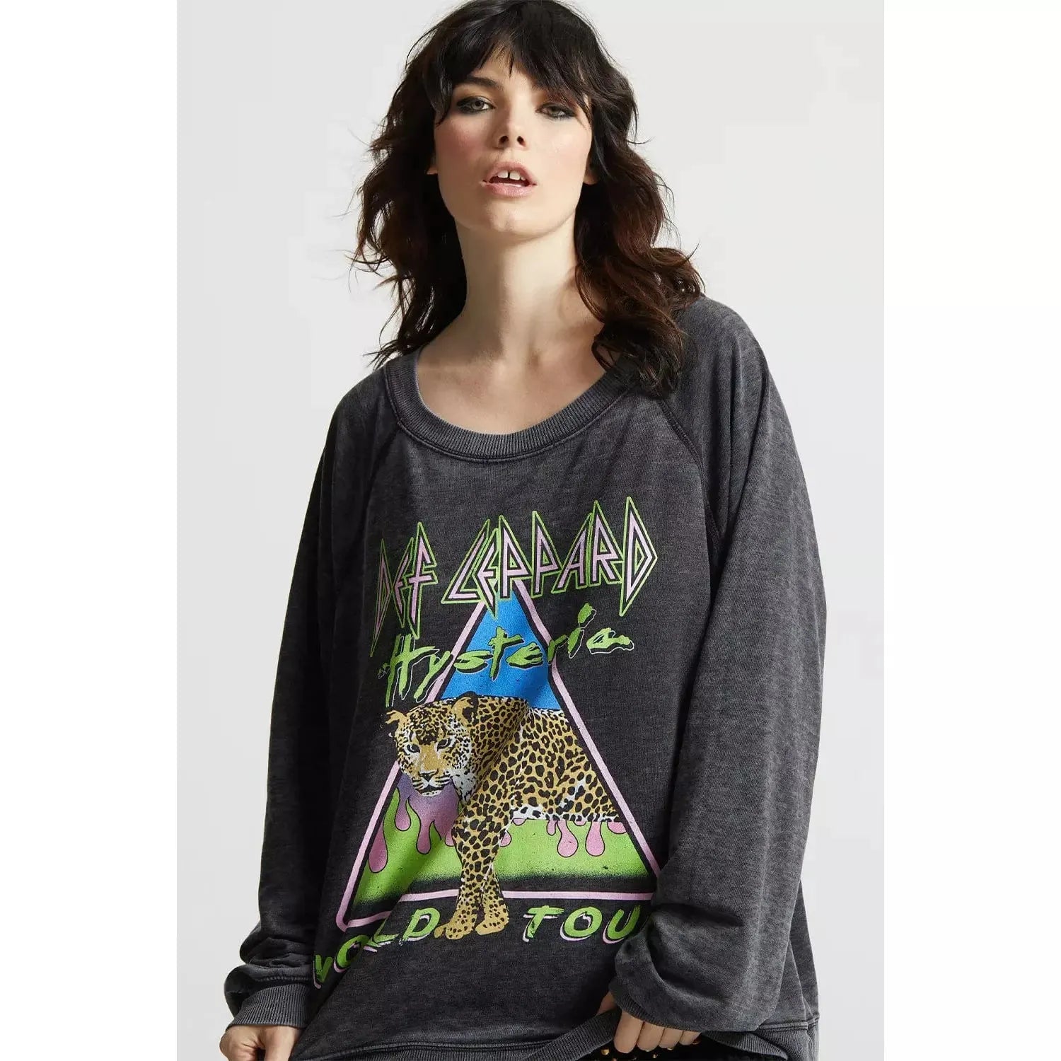 sleek workout sweatshirtRecycled Karma Def Leppard Hysteria Sweatshirt