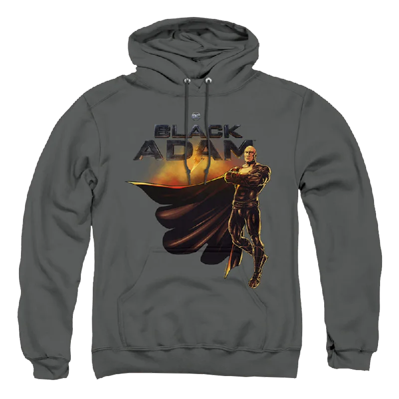 Mega Sale warm pullover hoodieBlack Adam Black Adam Logo With Character - Pullover Hoodie Mega Sale warm pullover hoodieBlack Adam Black Adam Logo With Character - Pullover Hoodie