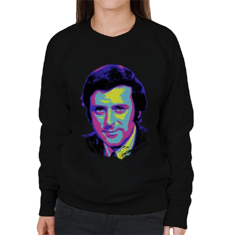 minimaTV Times Presenter Terry Wogan 1972 Pop Art Stylised Women's Sweatshirt