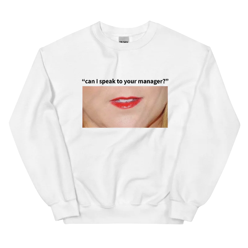 Act Now trendy gym wear hoodieCan I Speak To Your Manager Lips Unisex Sweatshirt
