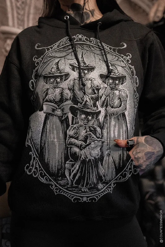 Black Cat Coven Hoodie [Zipper or Pullover]