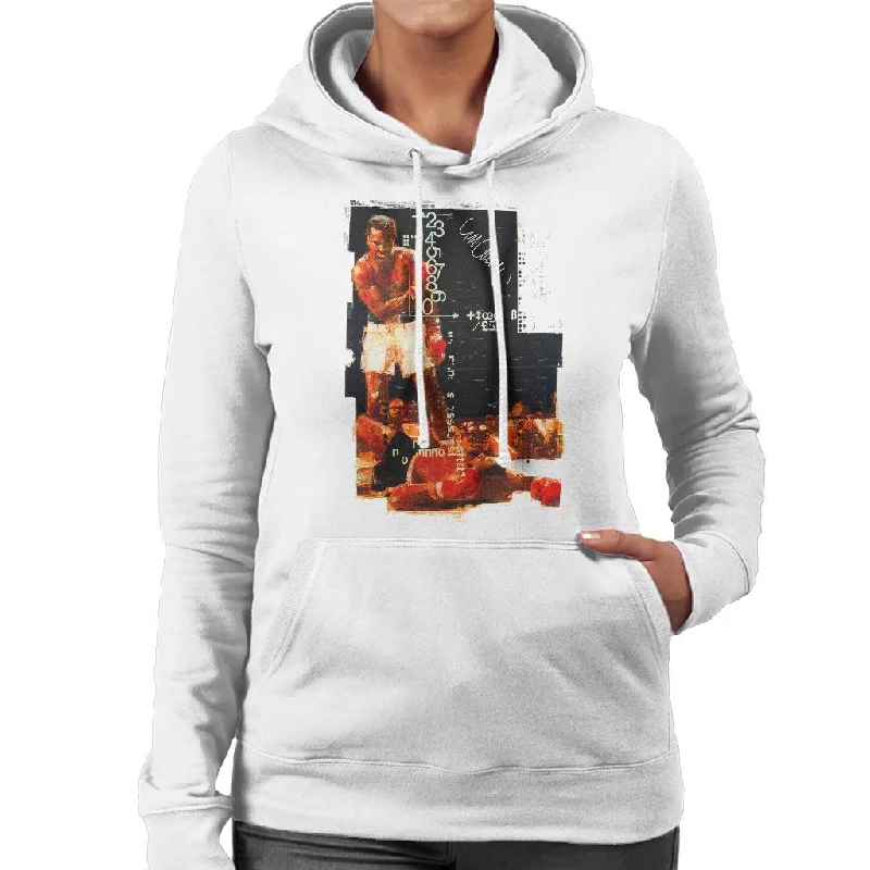 premium gym hoodieMuhammad Ali Sonny Liston Knockout Women's Hooded Sweatshirt