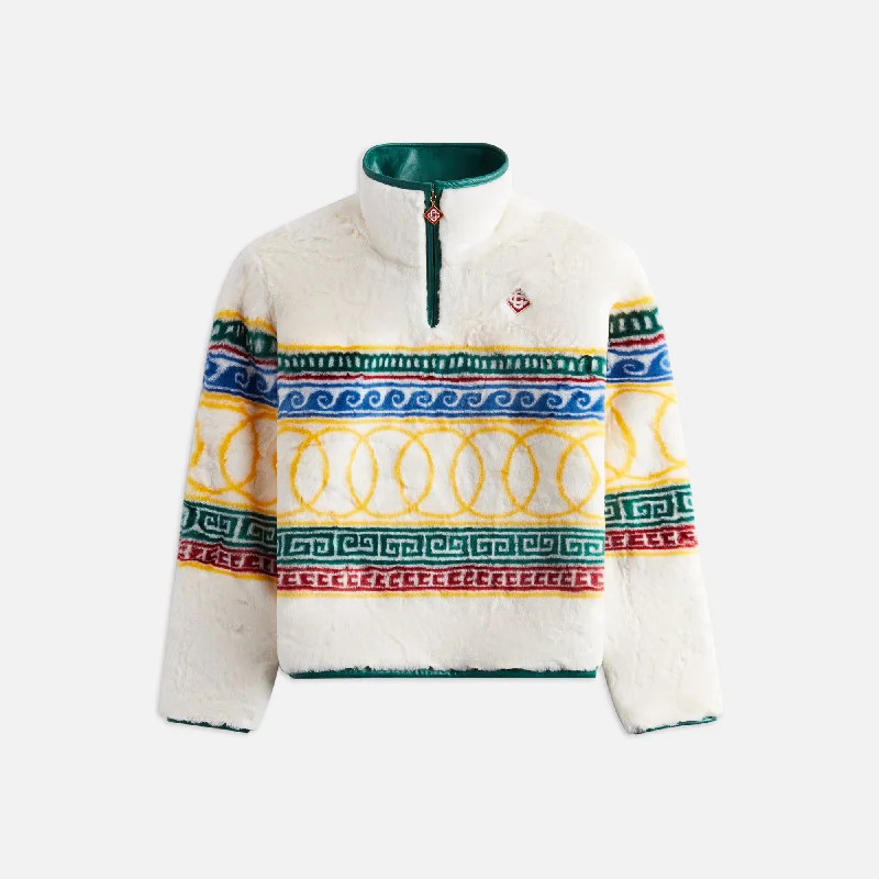 Price Reduction Casablanca Jacquard Faux Fur Pullover Jacket - Multi