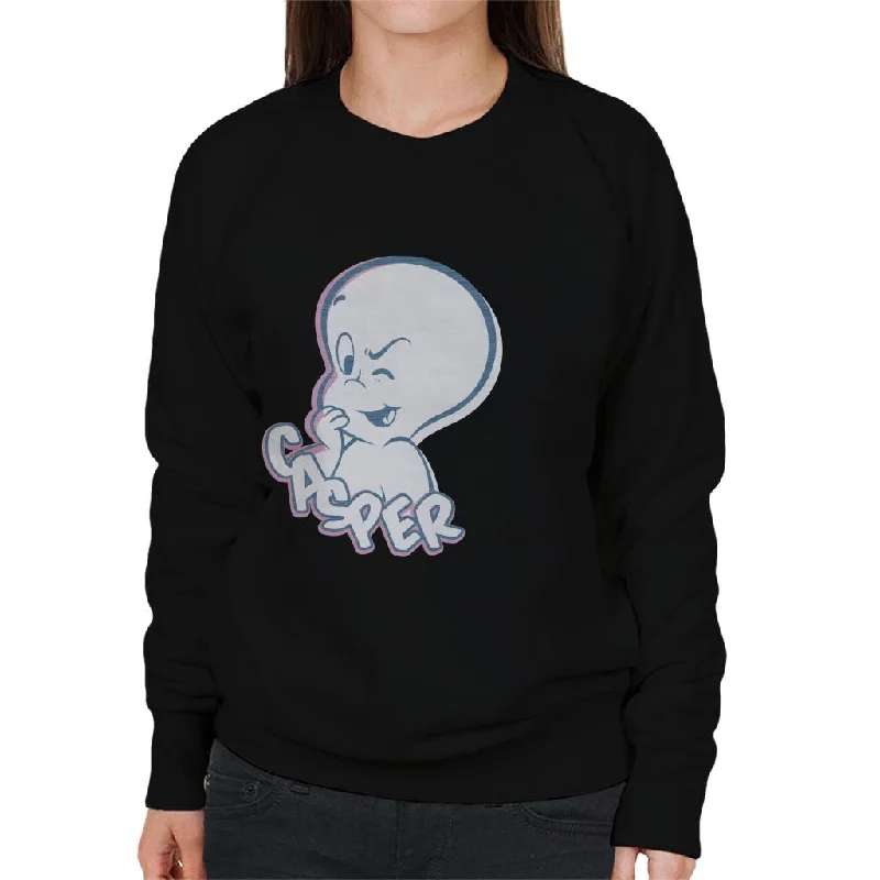 Buy More, Save More modern athletic hoodieCasper The Friendly Ghost Winking Face Women's Sweatshirt Buy More, Save More modern athletic hoodieCasper The Friendly Ghost Winking Face Women's Sweatshirt