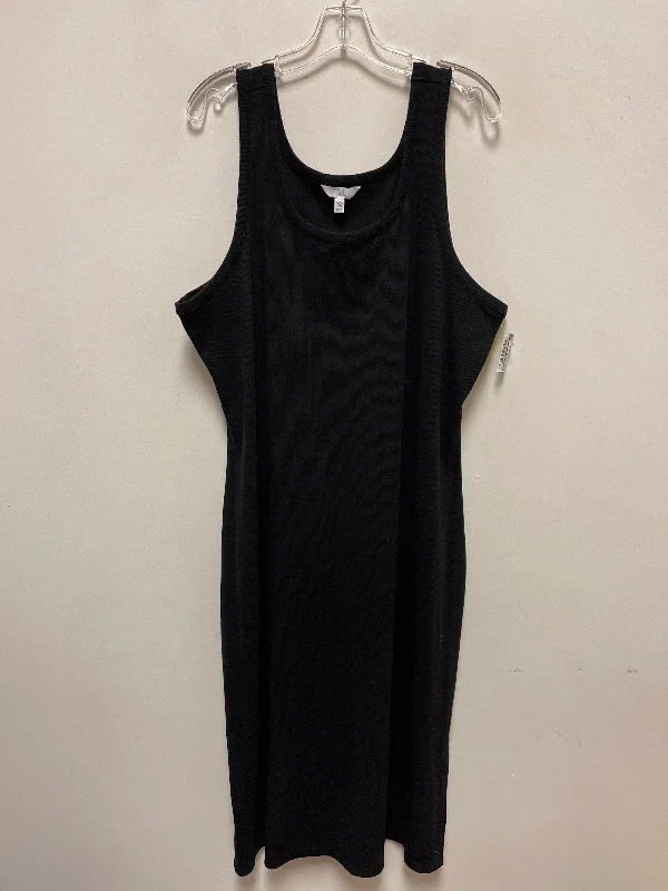 Loyalty Reward Dress Casual Maxi By Time And Tru In Black, Size: 3x