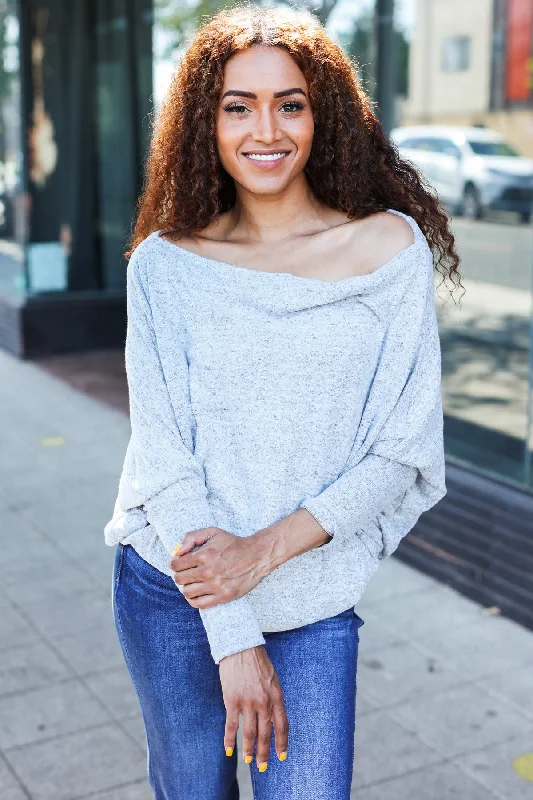 Two Tone Off Shoulder Sweater