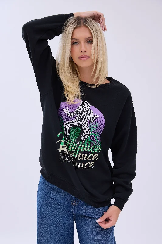 Unmissable Offer relaxed fit hoodieBeetlejuice Graphic Crew Neck Sweatshirt